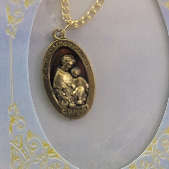 Catholic Prayer Jewelry Pray For Us ST. ANTHONY Religious Jewelry Accent - Picture 3 of 14